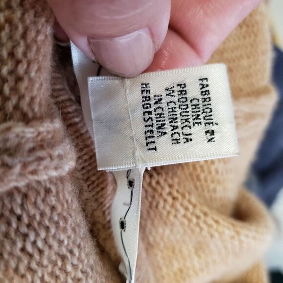 Max studio color blocked poncho - Picture 2 of 8